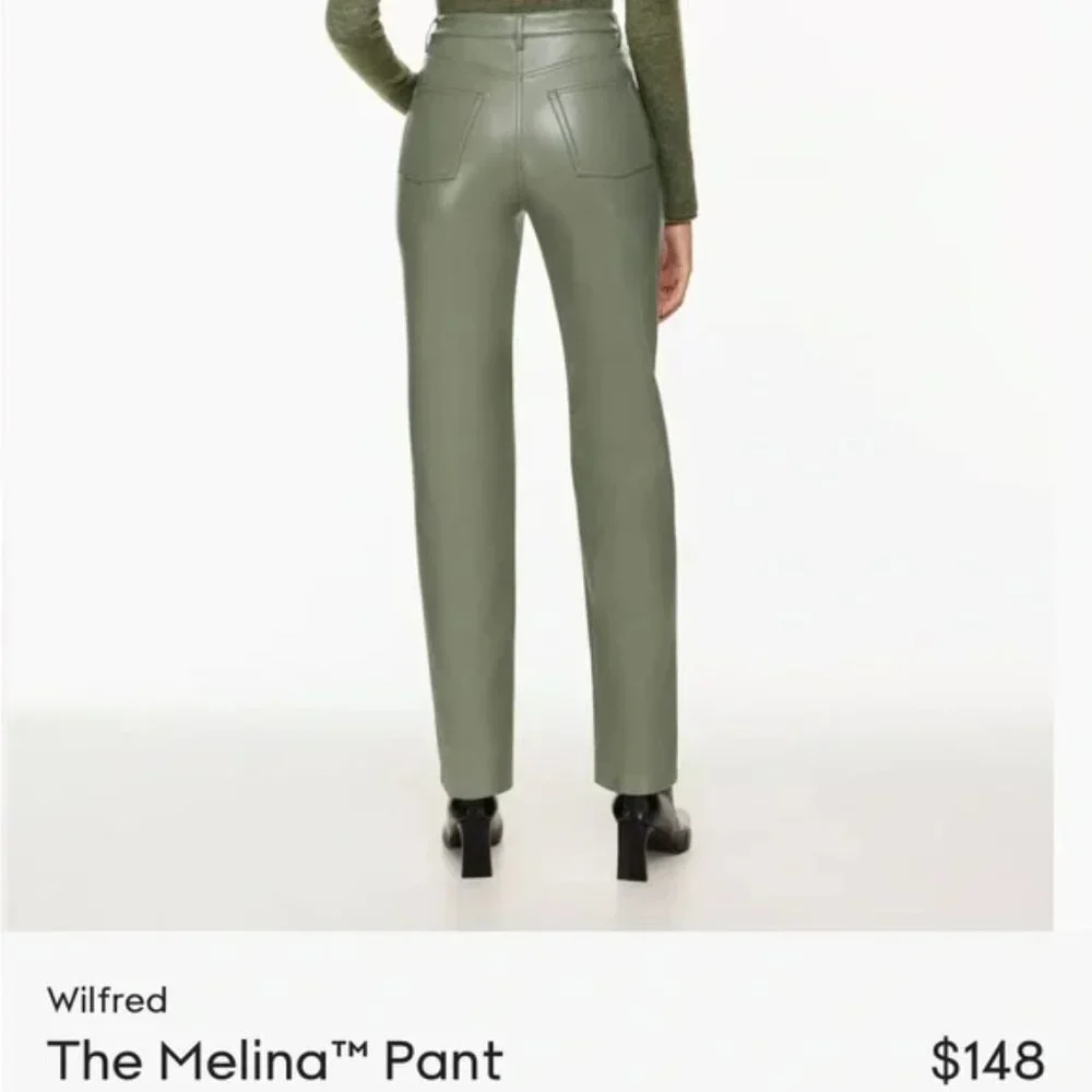 Wilfred Melina Vegan Leather Pant Sage Frost - Picture 2 of 14